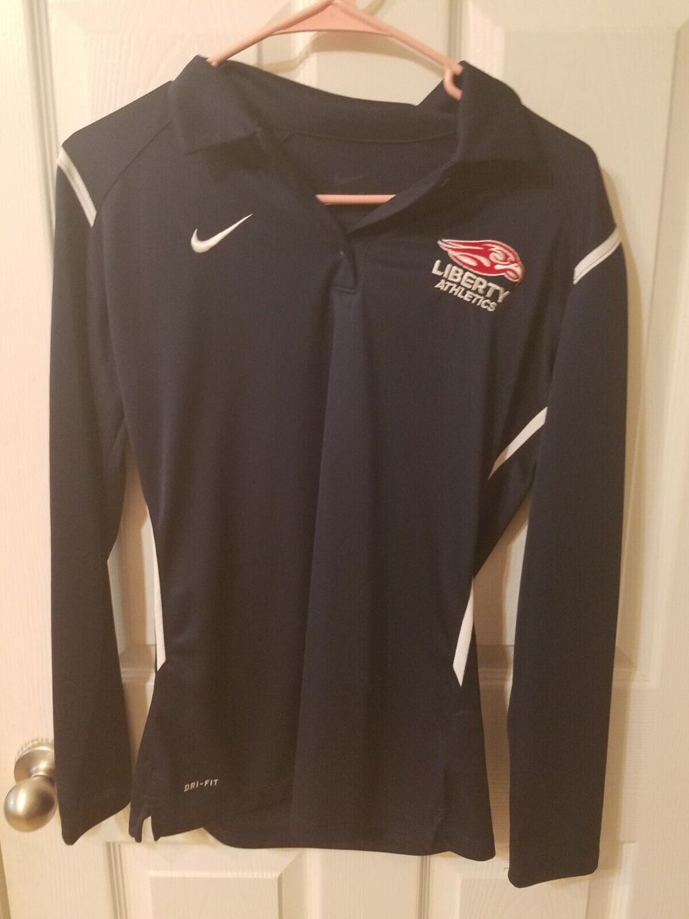 Liberty Flames Athletics Womens Nike Fit Dry Long Sleeve Size S